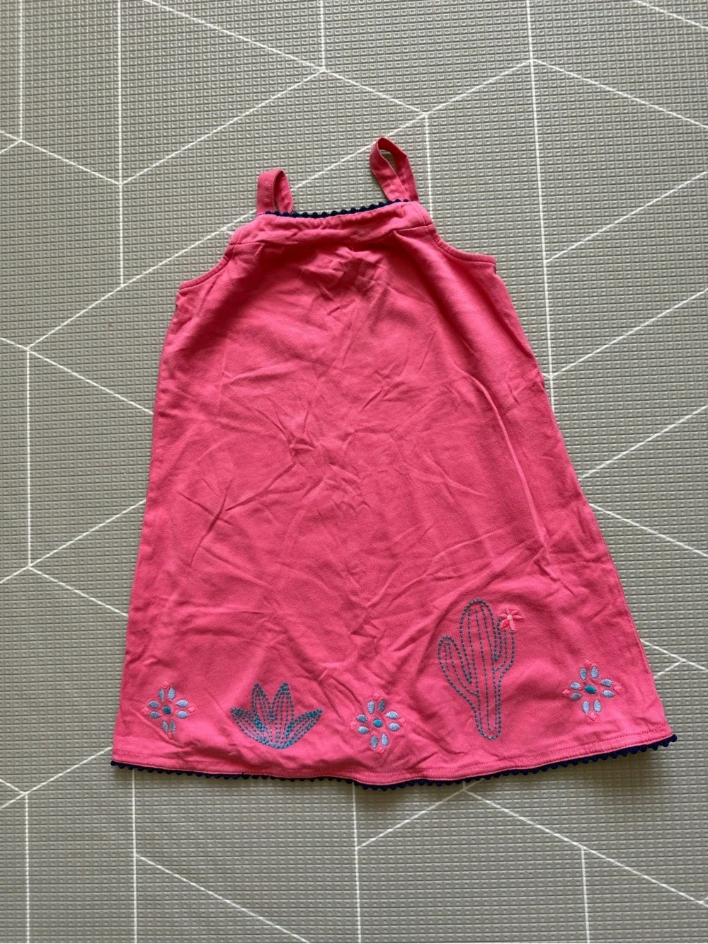 Gymboree|Baby girl/toddler Boho Pink Cactus Floral Embroidered Sundress•size 3T